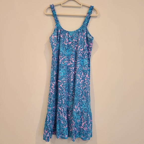 Lilly Pulitzer You Grow Girl Collins Mid Knee Length Cotton Dress - Picture 2 of 9